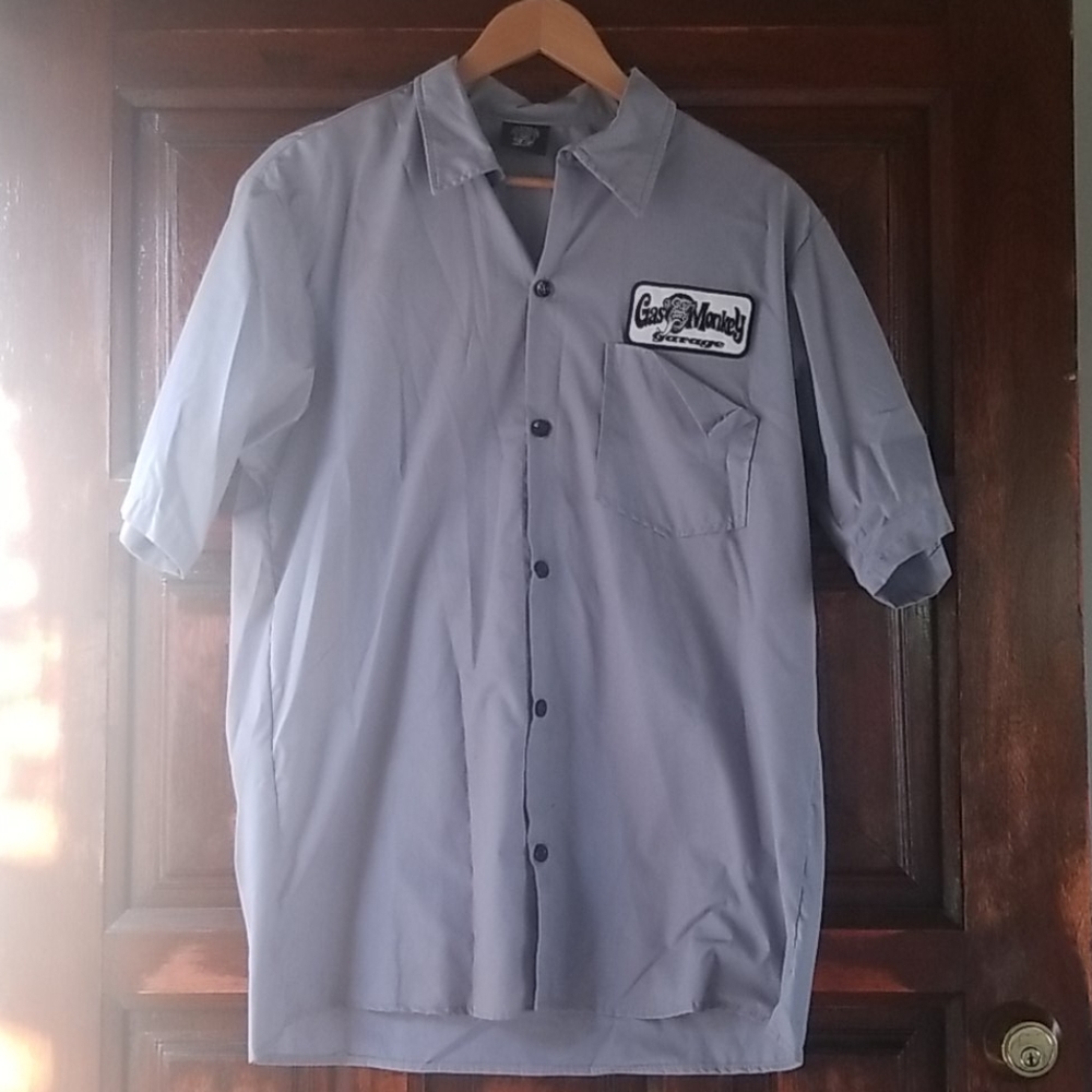 Gas Monkey light grey workman shirt